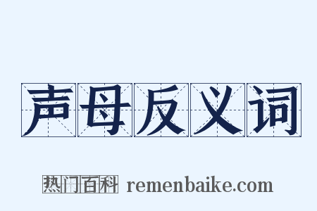 声母反义词是什么意思的图片